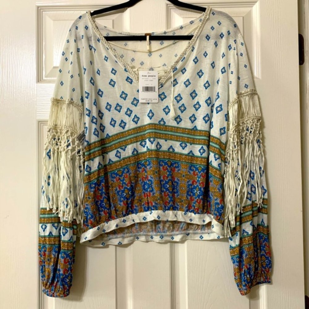 Free People Macrame Vibe Tassel Top - Picture 7 of 7